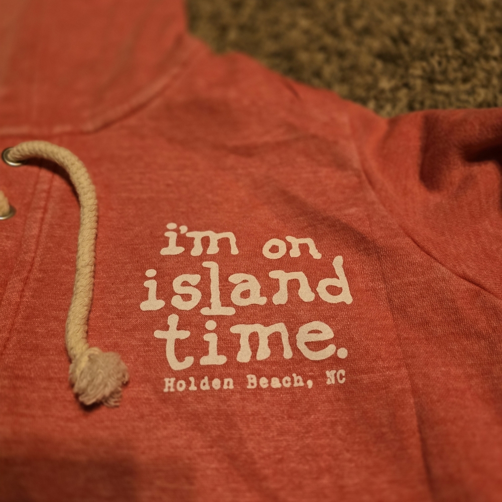 Island Time Pink Hoodie Wore 1 Time